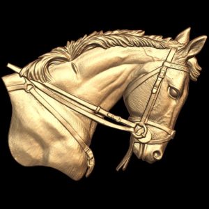 Horse's head 3D STL Model for CNC