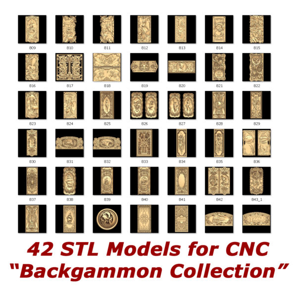 Backgammon collection for cnc routers