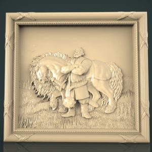 3d STL Model for CNC and 3d Printer Bas-Relief 1033