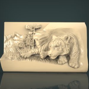 3d STL Model for CNC and 3d Printer Bas-Relief 1035