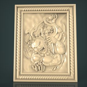 3d STL Model for CNC and 3d Printer Bas-Relief 1047