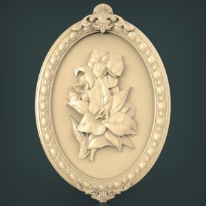 3d STL Model for CNC and 3d Printer Bas-Relief 1052