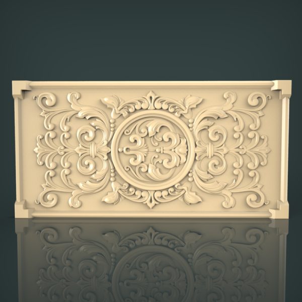 3d STL Model for CNC and 3d Printer Panel 1096