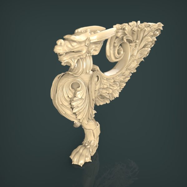 3d STL Model for CNC and 3d Printer Leg 1323