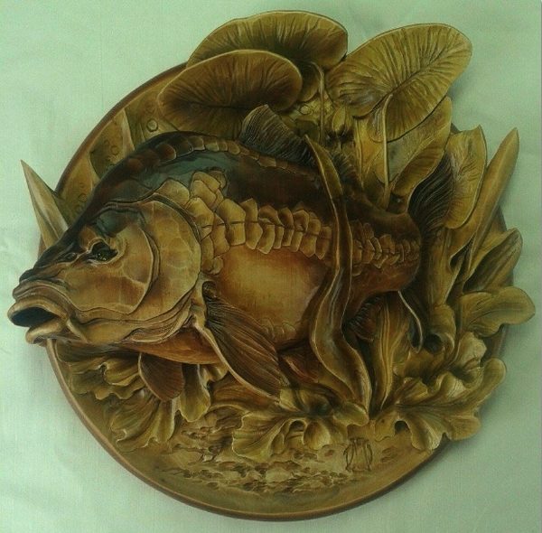 3D STL Model for CNC and 3d Printer - Bas-Relief "Carp"