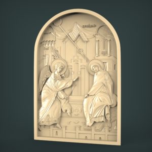 3D STL Model for CNC and 3d Printer - Annunciation of the Virgin