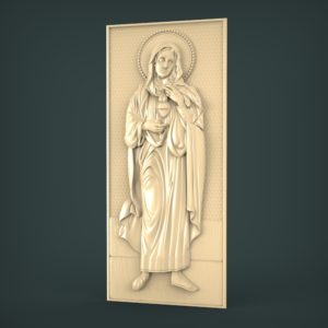 3D STL Model for CNC and 3d Printer - Icon "Saint Mary"