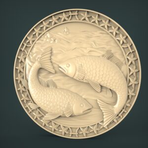3D STL Model "Zodiac sign Fishes"