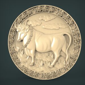 3D STL Model for CNC and 3d Printer - Bas-Relief "Taurus"