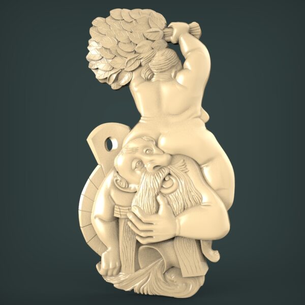 3D STL Model for CNC and 3d Printer - Bas-Relief "Sauna"