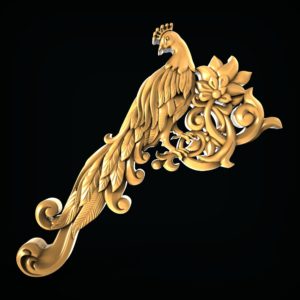 3D STL Model for CNC and 3d Printer - Bas-Relief "Firebird"